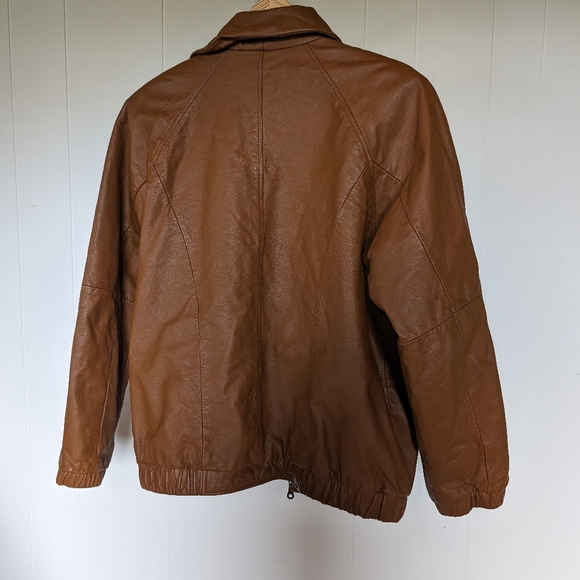 Genuine leather bomber jacket - Picture 2 of 6